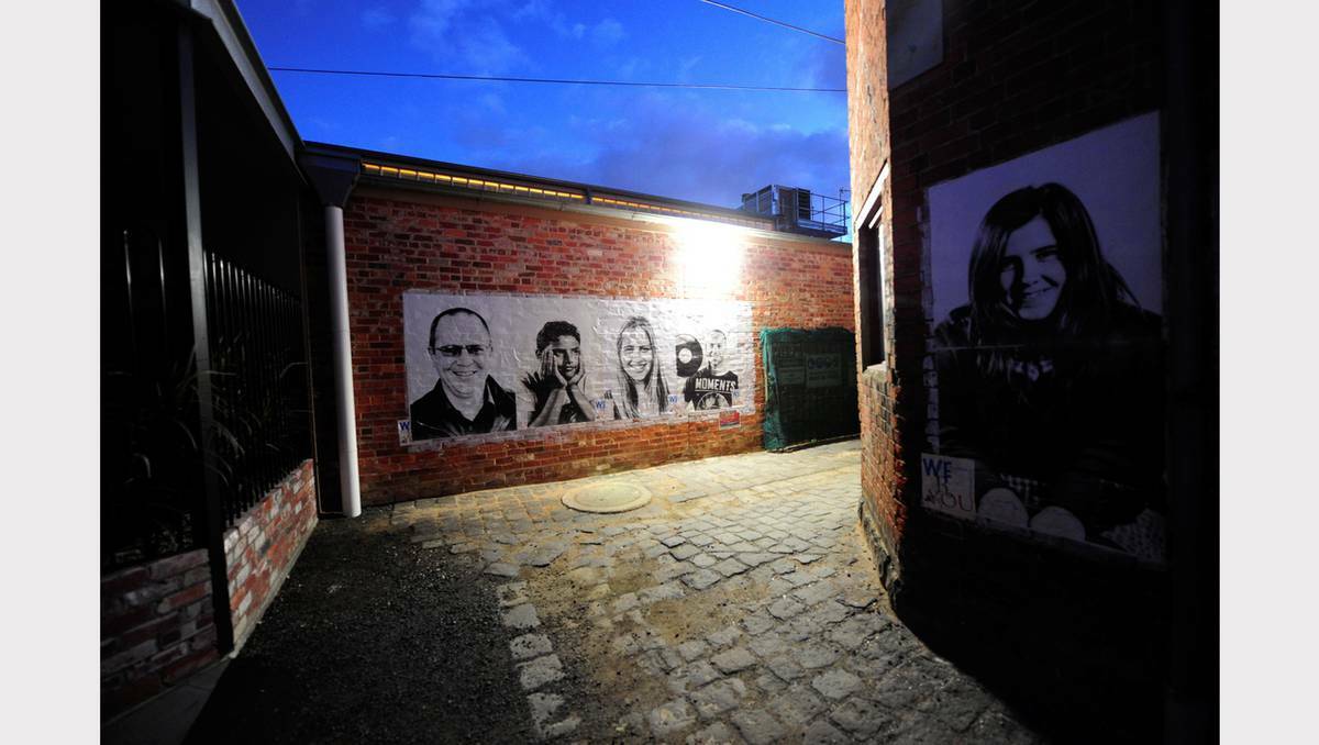 More street art has sprung up around Ballarat. This shot was taken in The Lane at the George Hotel. PHOTOGRAPHER: JEREMY BANNISTER (THE COURIER) 