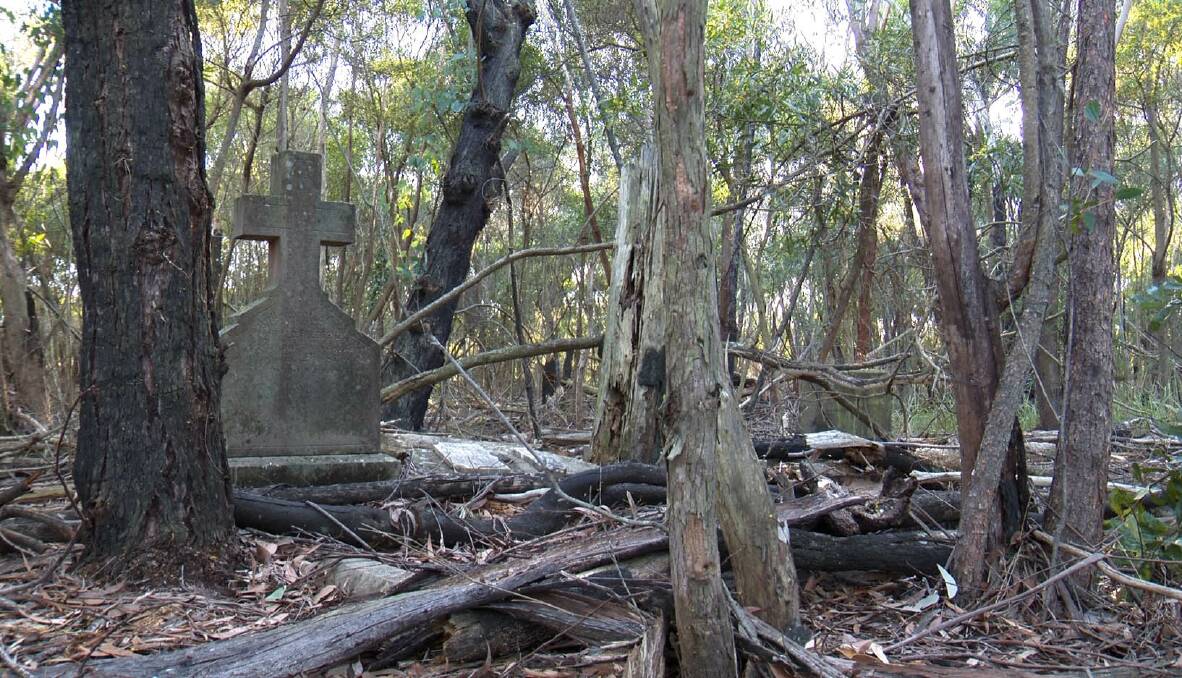 Surviving headstones in Church of England section. Photo: Wollongong City Council