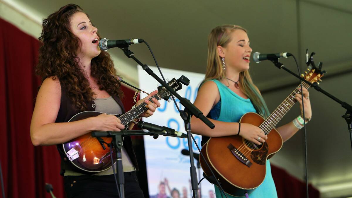 The Miss Chiefs on stage at Bulli Showground. Picture: KIRK GILMOUR