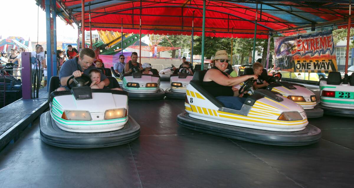 Action on the dodgem cars. Picture: ROBERT PEET