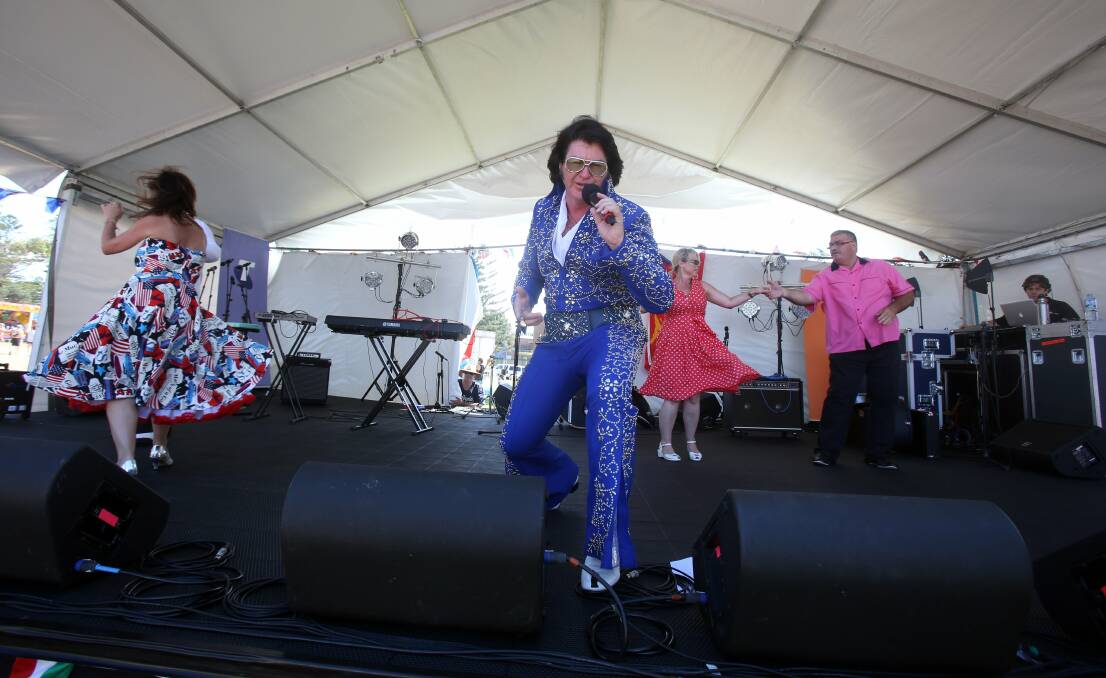 Elvis and the Footloose Rockers performing at Wollongong. Picture: ROBERT PEET
