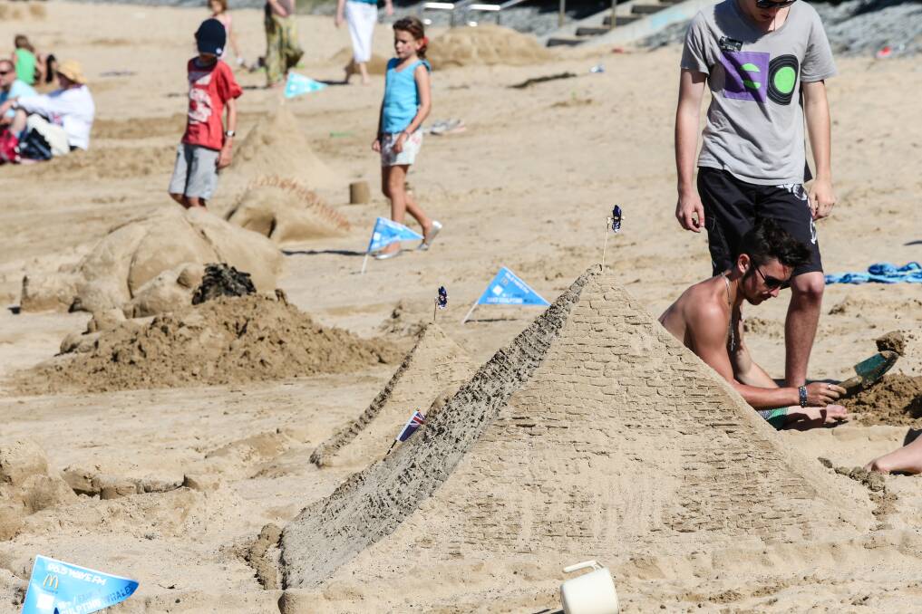 Sand modelling at Belmore Basin. Picture: ADAM MCLEAN