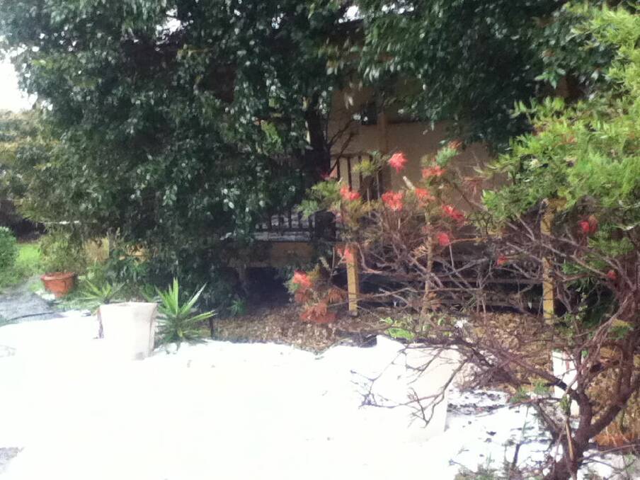 Snow in Gerroa. Picture: LEIGH SCHENKE
