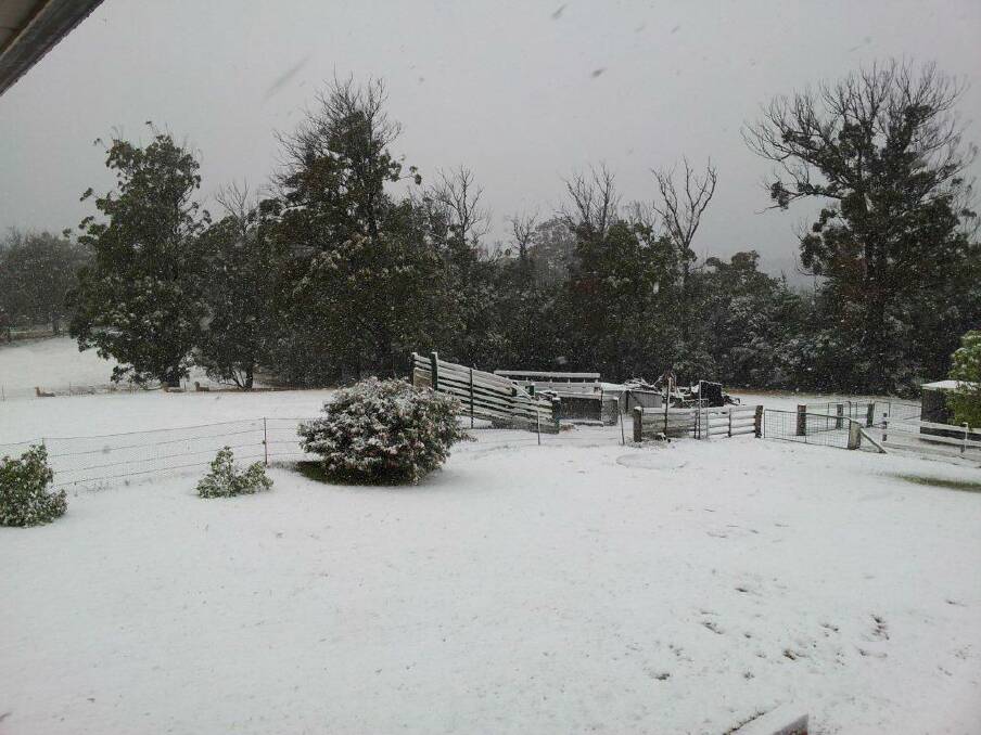 Snow on the Southern Highlands. Picture: TERRY BISCOE