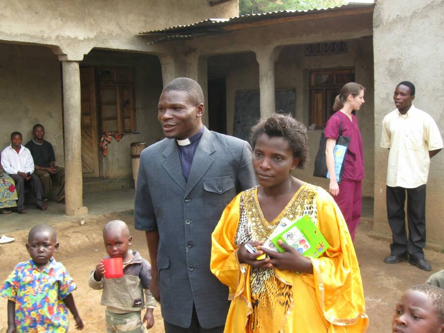Rev Kasereka and Dorcas at the Anglican Church orphanage in Butembo in eastern Democratic Rep of Congo.