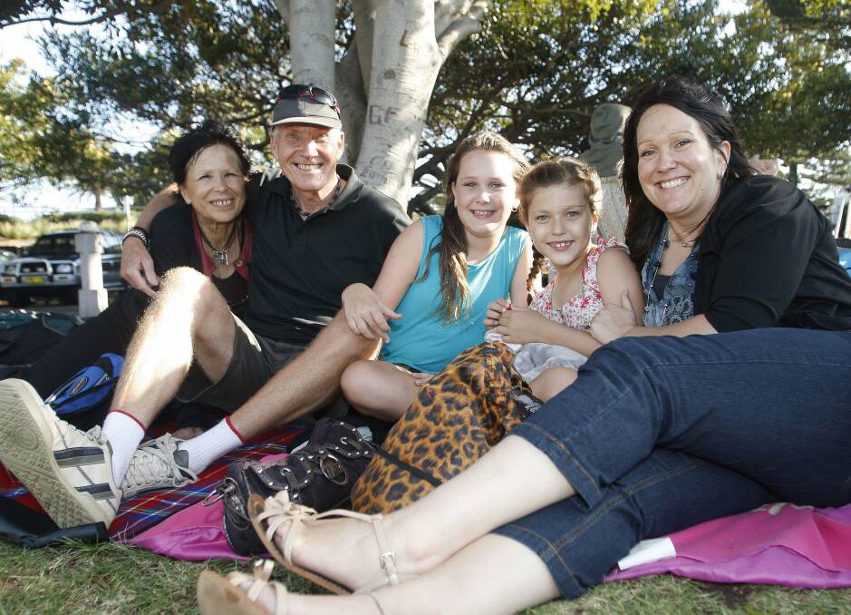L-R: Sibylle and Peter Schultz from Blackbutt with grandkids Sheree, 10 and Loren, 7, and their daughter Sandra Marsh.