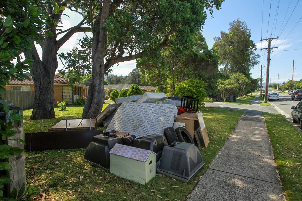 Wollongong council's household clean-up service faces a review after a proliferation of illegal dumping in the city's streets. Picture: CHRISTOPHER CHAN