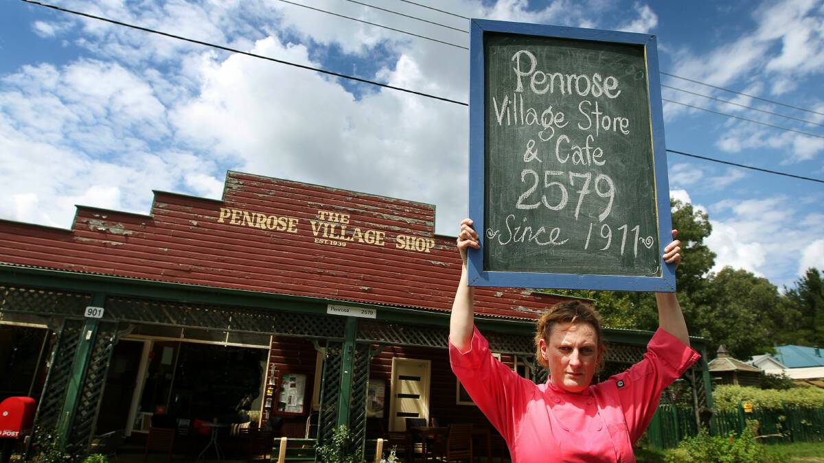 Lauren Spersel at the general store and post office at Penrose in the Southern Highlands. Picture: SYLVIA LIBER