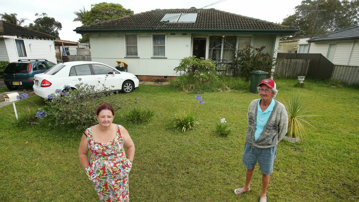 Woonona East residents Wendy Campbell and Michael Walsh are planning a campaign to stop Housing NSW from selling off their homes. Mr Walsh has been in his house for 40 years. KIRK GILMOUR