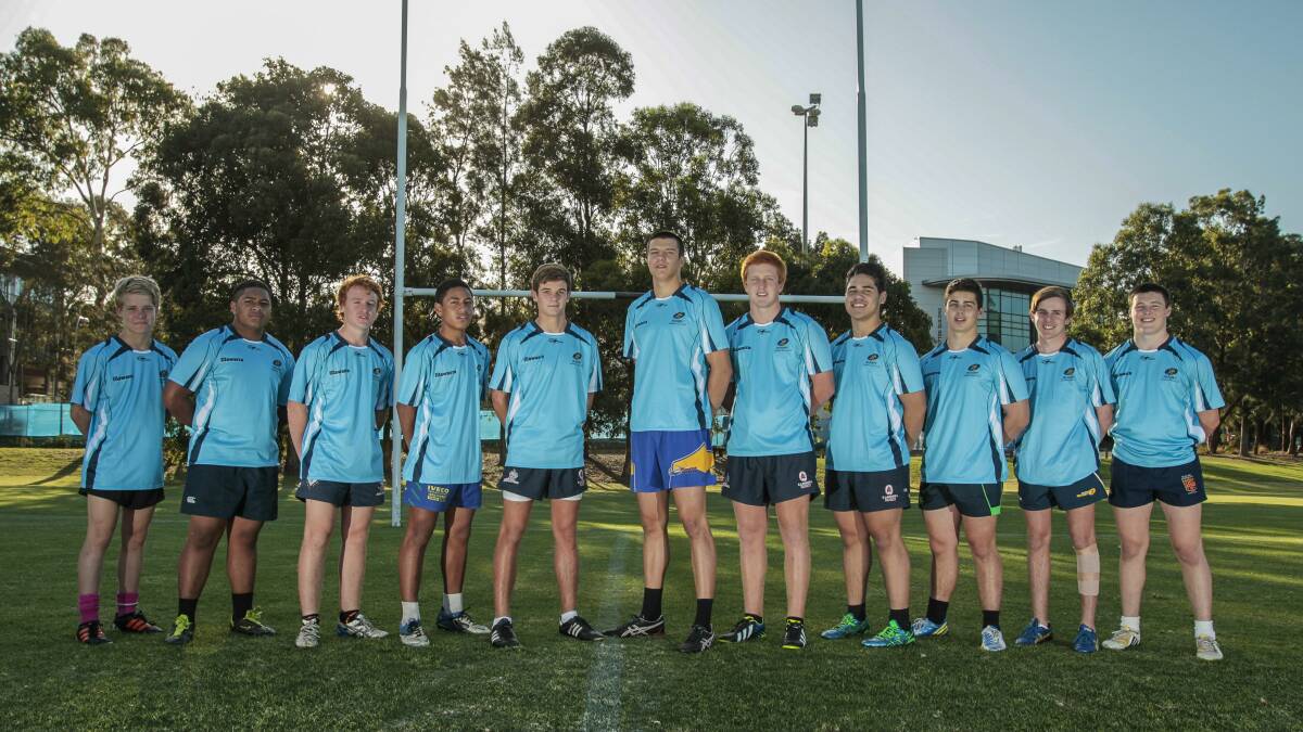 Members of the Illawarra under-15 and under-17 rugby union teams can't wait to start their Junior Gold Cup campaign. Picture: CHRISTOPHER CHAN