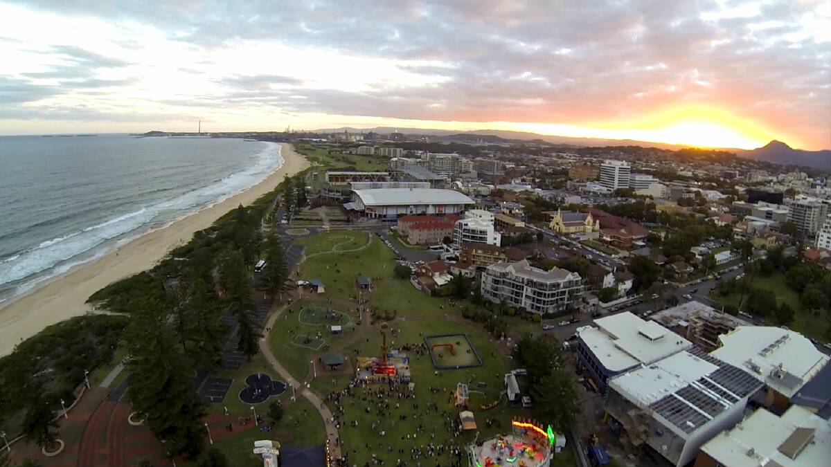 An aerial shot from Mitchell Robinson's drone of Australia Day festivities at Lang Park. Picture: ILLAWARRA DRONE PHOTOGRAPHY