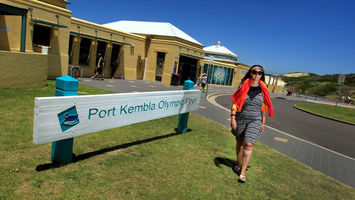 Katherine Pulo was not allowed in Port Kembla pool because she was wearing too much. Picture: ORLANDO CHIODO
