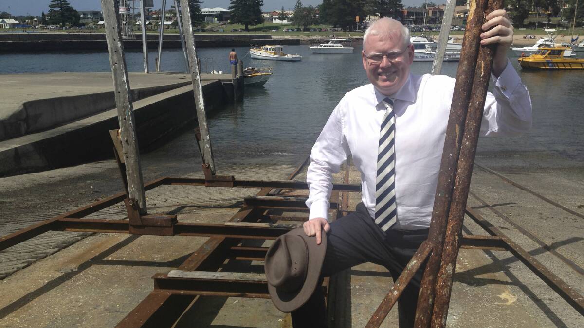 Kiama MP Gareth Ward says Shellharbour City Council has been granted $260,000 towards the upgrade of the boat ramp at the Shellharbour Boat Harbour. Picture: ROBERT PEET