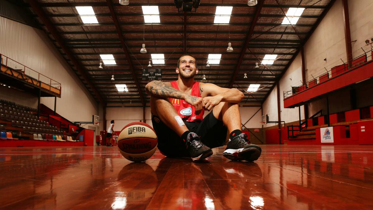 Hawks guard Tyson Demos at training yesterday. Picture: KIRK GILMOUR