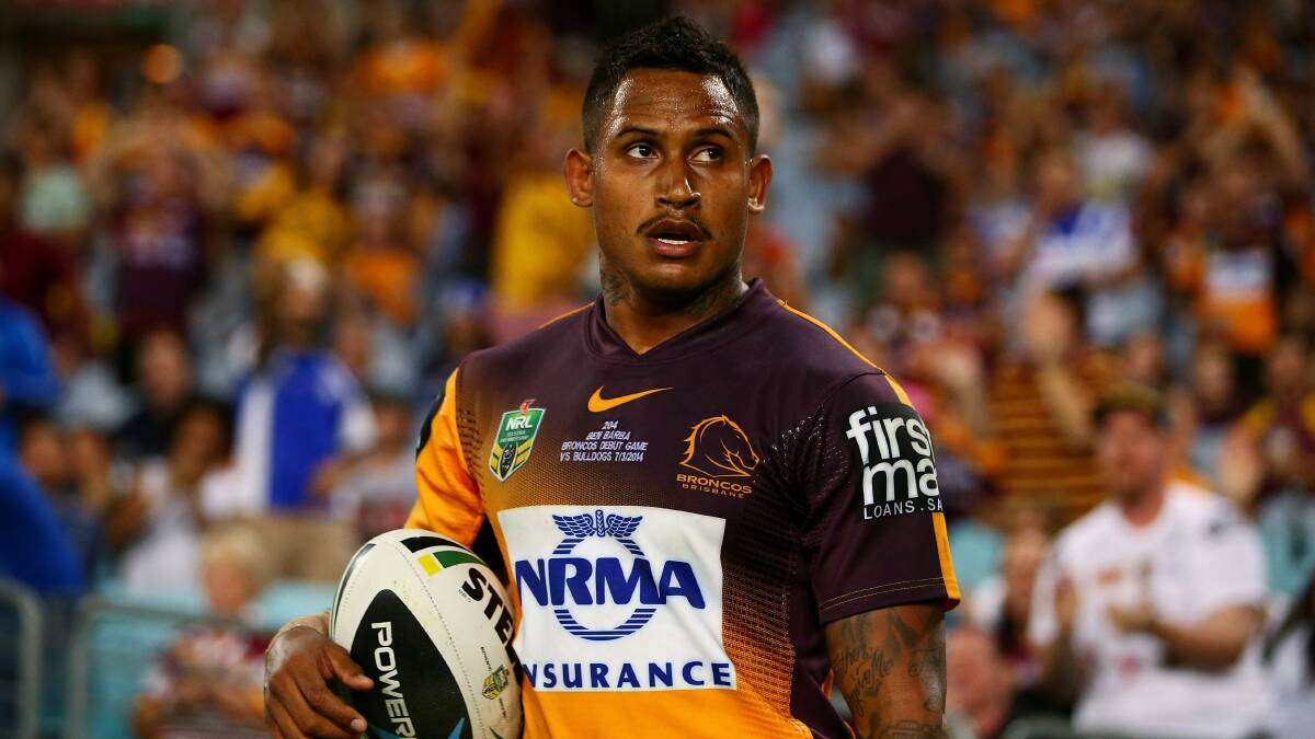 Broncos fullback Ben Barba accepted an apology after being racially abused. Picture: GETTY IMAGES