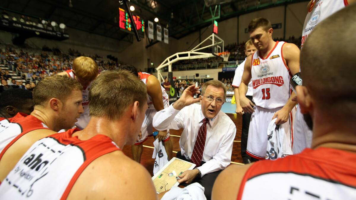 Coach Gordie McLeod has some clear instructions for the Hawks against the Adelaide 36ers tomorrow. Picture: GETTY IMAGES
