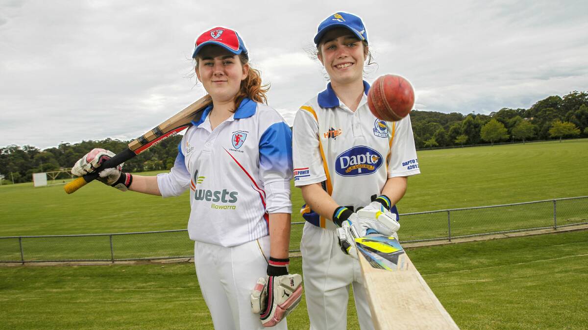 Emma Coughlan-Ryan (left) and Kaelah Austin are off to the under-18 national titles as part of the ACT team. Picture: CHRISTOPHER CHAN