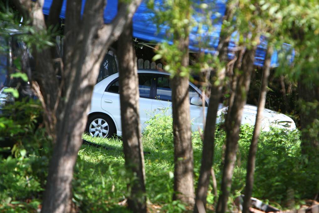 The car in which the Wollongong woman's body was found. Picture: KEN ROBERTSON