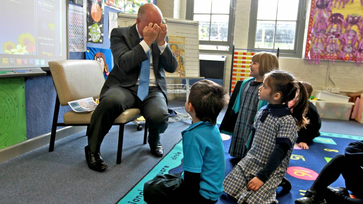 State education minister Adrian Piccoli at at Bourke Street public school in July. Photo: BEN RUSHTON