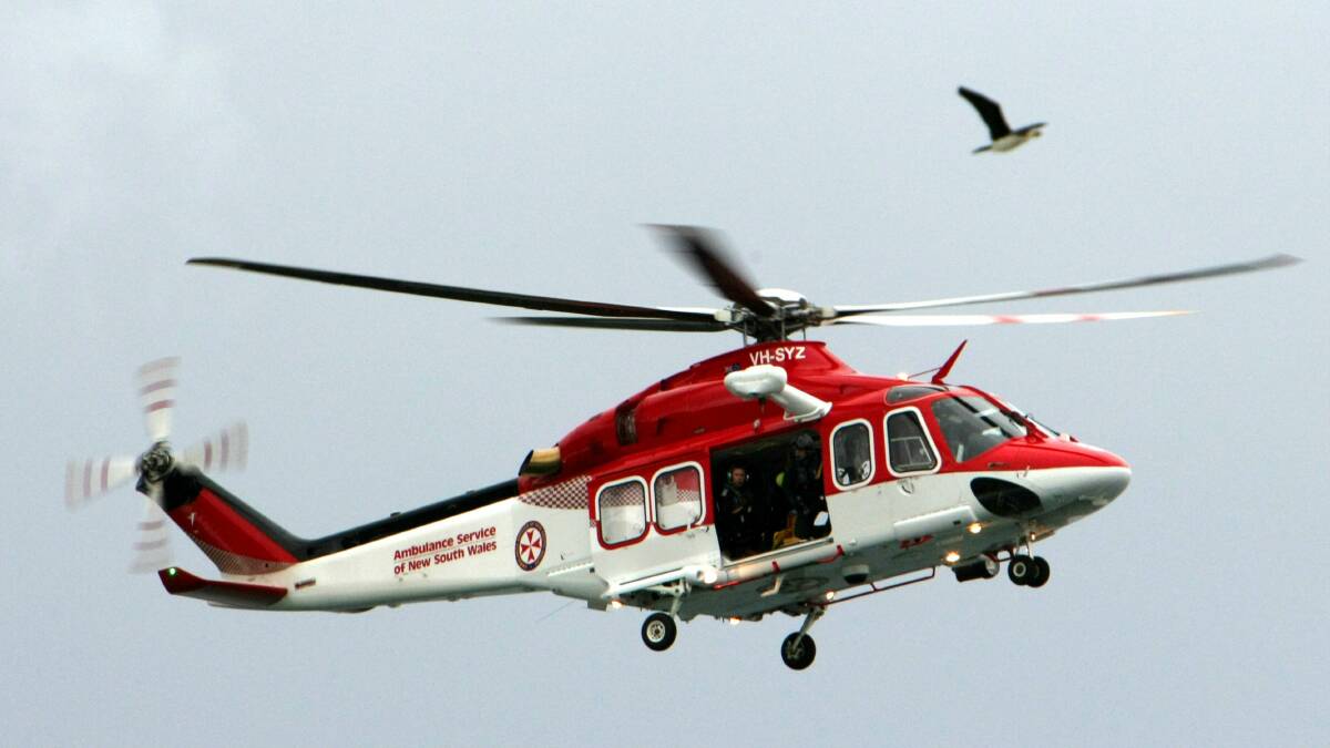 Ambulance rescue helicopters attended two men at Bulli this morning.