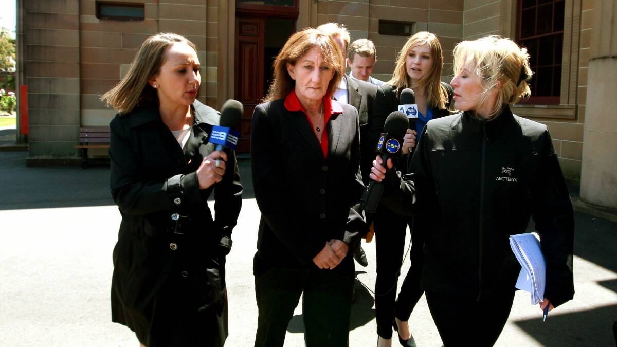 Tracey Taylor leaves court in Sydney today.