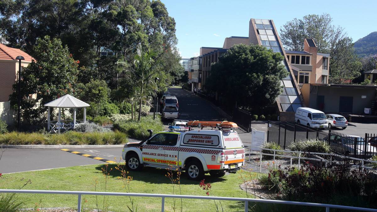 The scene at the Woonona retirement village yesterday. Picture: ROBERT PEET