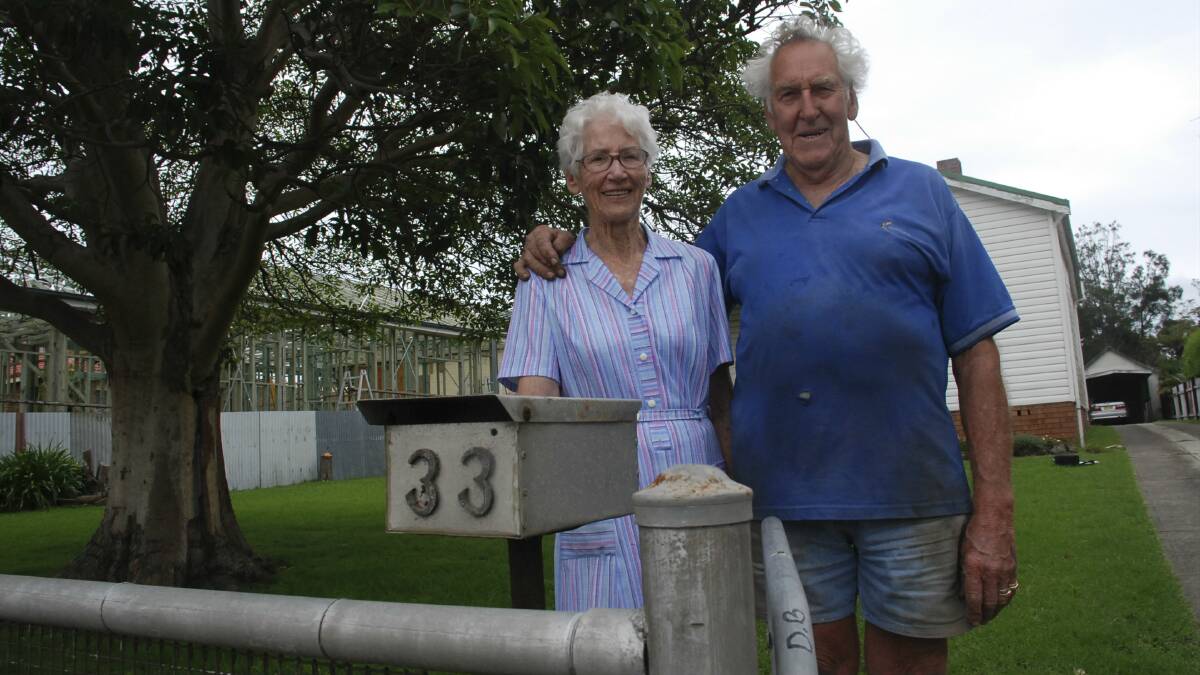 Dunmore Road residents Joan and Leo Irving outside their home. Picture: ANDY ZAKELI
