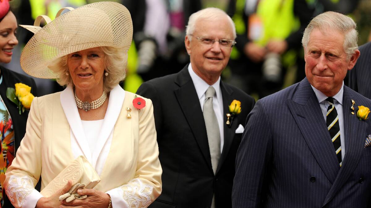 Prince Charles and Camilla at Flemington. Picture: THE AGE