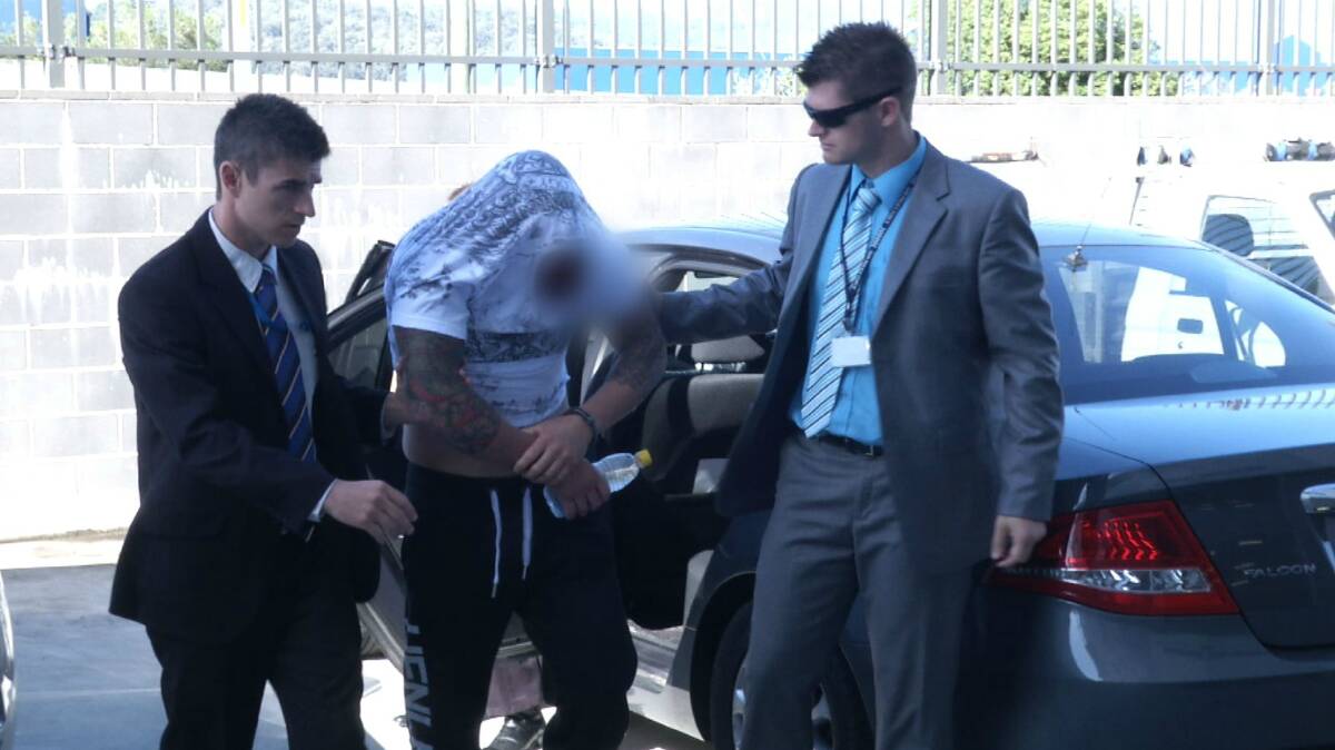 Police arrest the first man this morning. Picture: NSW Police