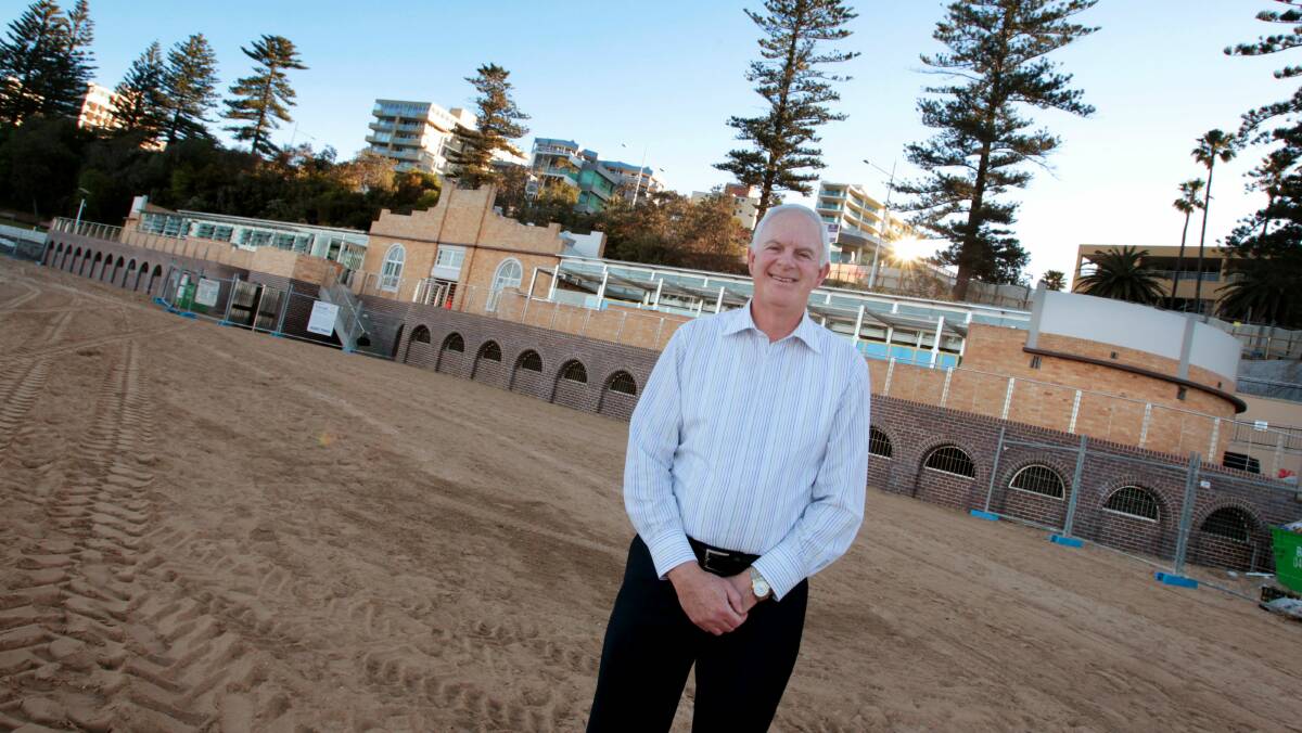 Wollongong councillor Chris Connor outside the refurbished North Beach Bathers’ Pavilon. Picture: KEN ROBERTSON 