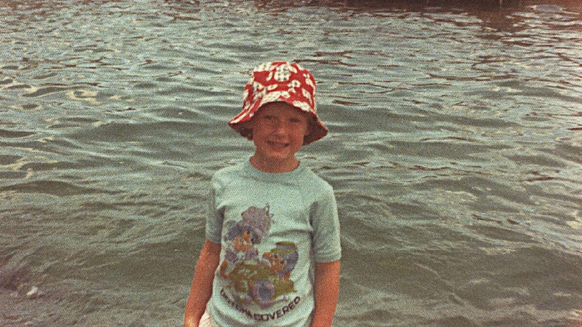 Rachel Foster during a childhood holiday at Mollymook. 