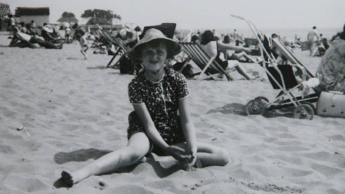 Christine Paice enjoys the seaside in England as a child. 
