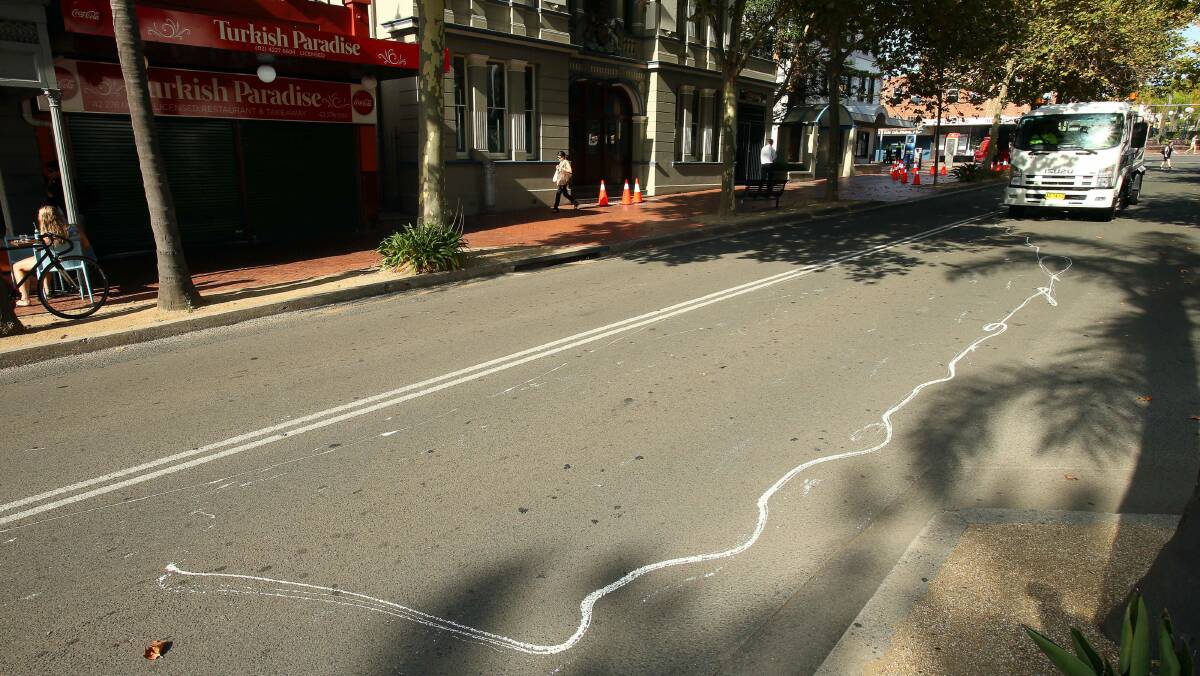 POLL: Wollongong CBD splattered with white paint