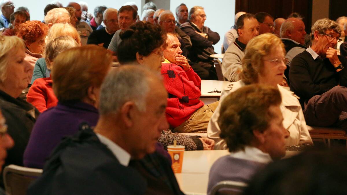 About 300 members of the community attended the meeting. 