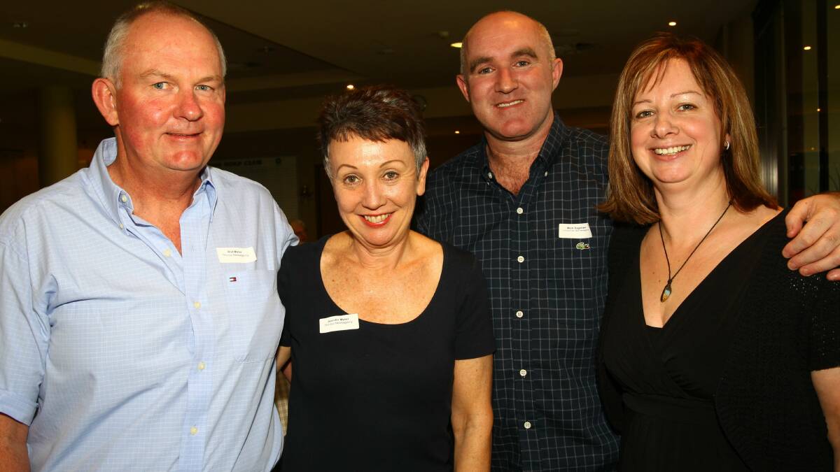 Rod and Jennifer Maher with Mark and Louise Bagshawe. Picture: KEN ROBERTSON
