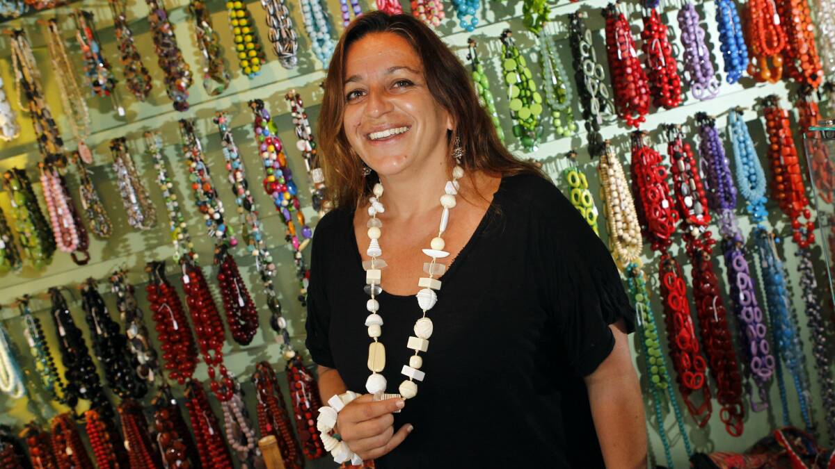 Zarkesh at her jewellery shop in Austinmer, Mala Beads. Picture: ANDY ZAKELI