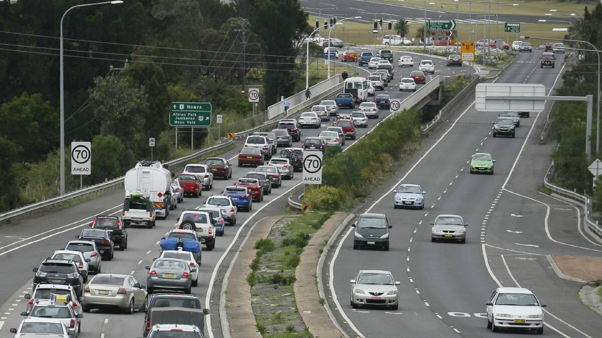 Heavy holiday traffic at Albion Park Rail. File picture. 
