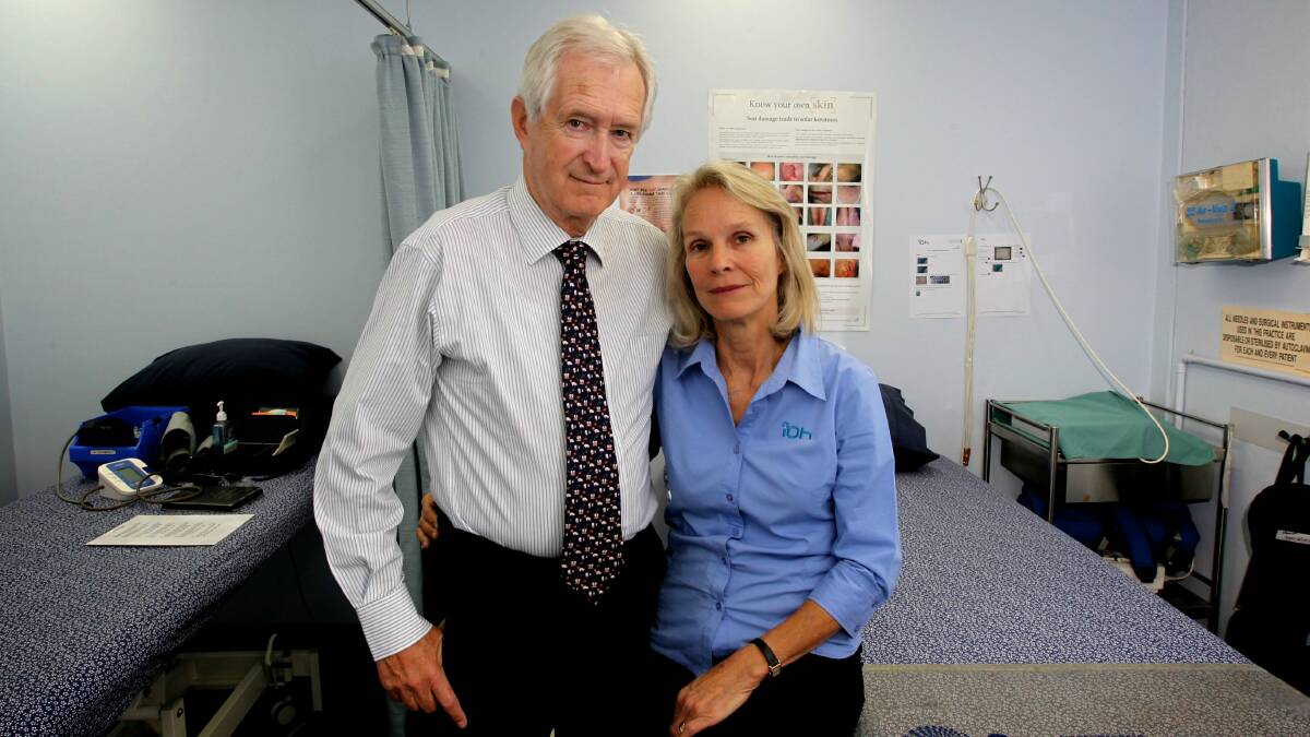 Dr Hogg with his wife Dr Linda Hogg. Picture: BEN RUSHTON