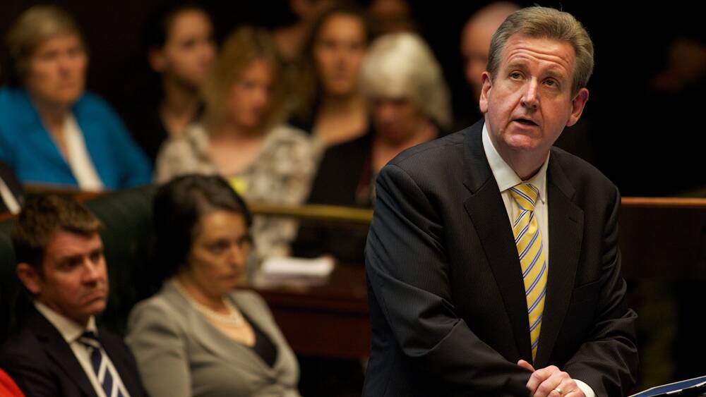 Premier Barry O'Farrell in Parliament. Picture: WOLTER PEETERS