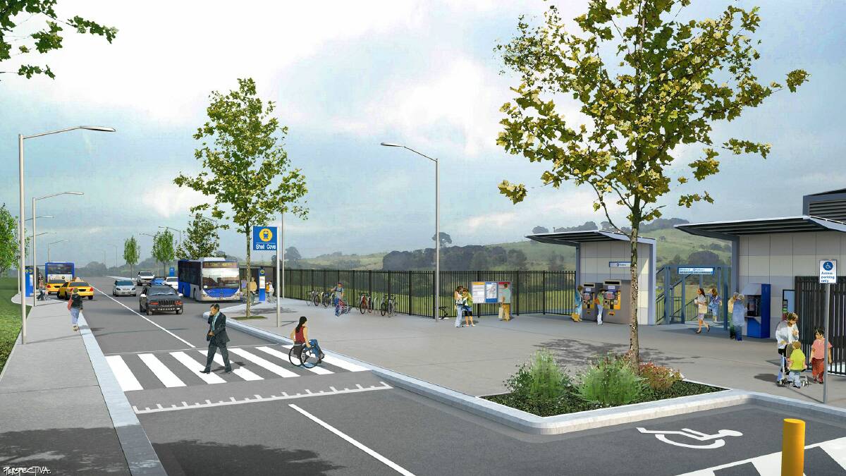 An artist's impression of the new railway station. It is envisaged the station will have two platforms.