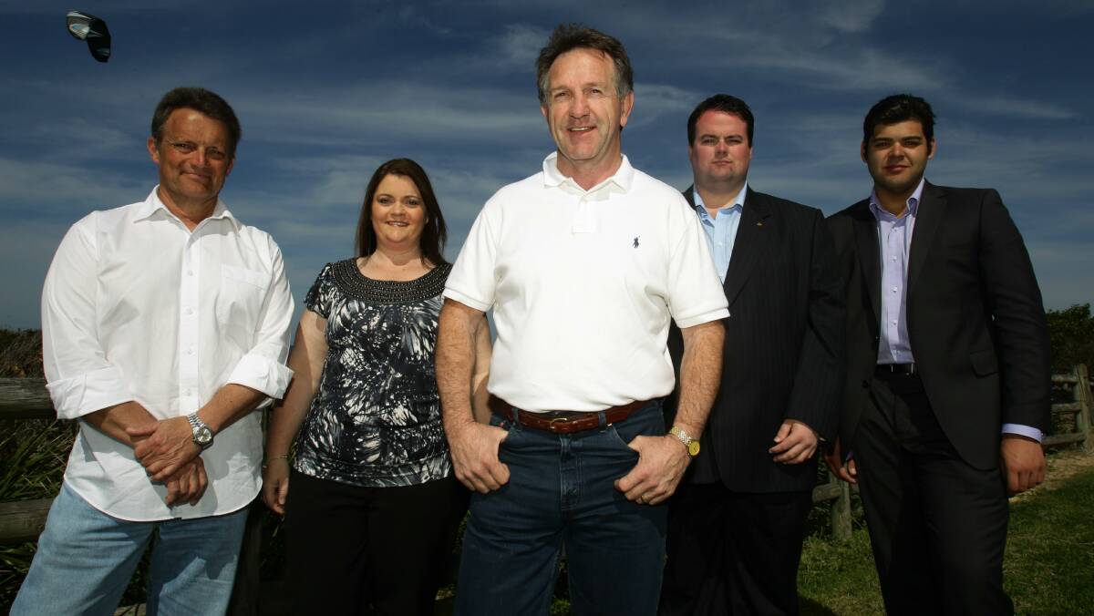  The Liberal Party's Leigh Colacino, far left, Michelle Blicavs, John Dorahy, David McKenna and Bede Crasnich ran a successful campaign. Picture: GREG TOTMAN