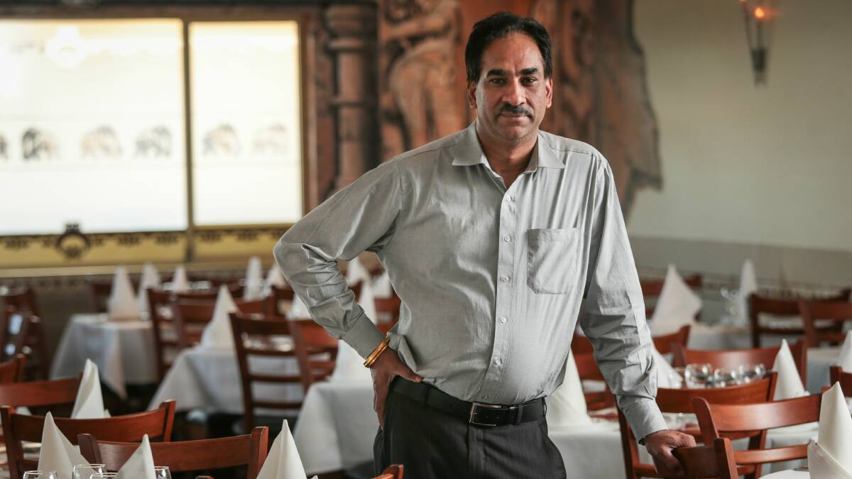 Manjit's Indian Restaurant owner Satvinder Pal Singh. Picture: ADAM McLEAN