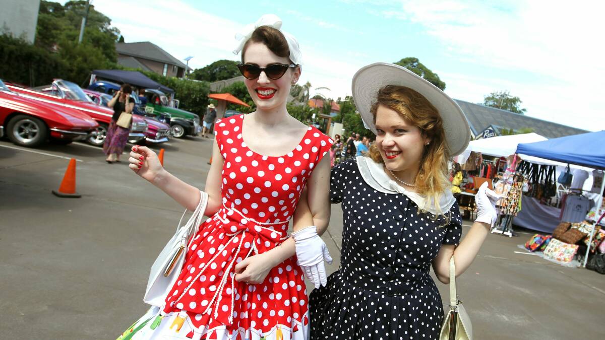 Polly Polka Dot and Laura Jane at the Rock n’ Vintage Roll festival at Ryan's Hotel in Thirroul. Picture: SYLVIA LIBER