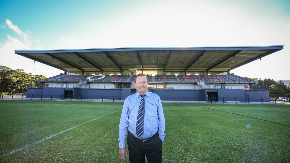 Collegians club president John Mussared checks out the new Collegians Sports Centre. Picture: ADAM McLEAN