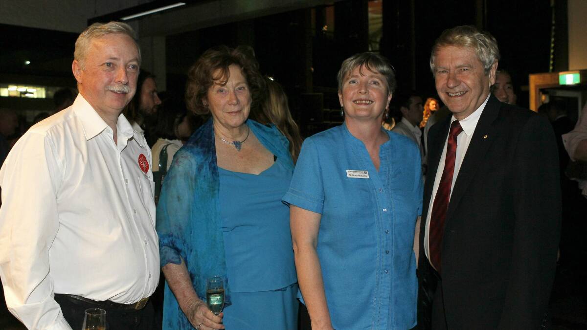 Tim McCarthy, Sylvia Sutton, Dr Grace McCarthy and Gerard Sutton at the Team UOW cocktail reception.