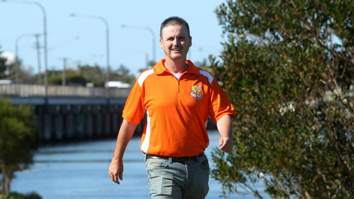 Michael Hamilton from Lake Illawarra will walk from Sea Cliff Bridge to Windang Bridge. Picture: GREG TOTMAN