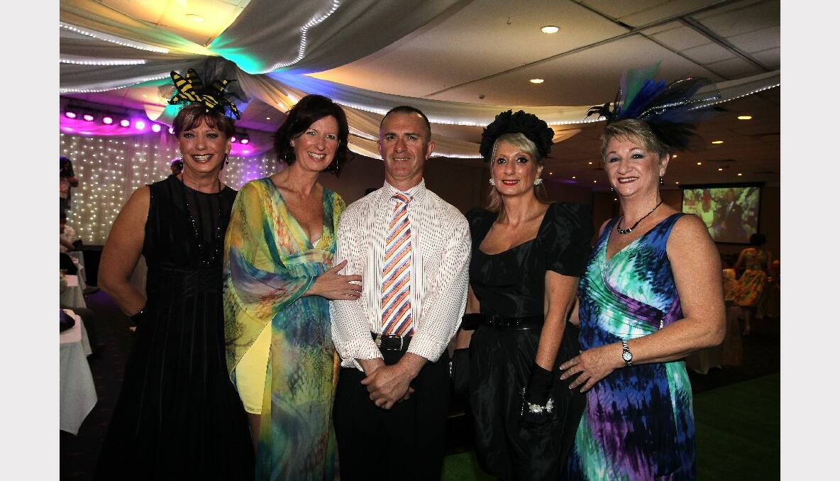 Gail Goulding, Debbie and Nick Petreski, Cathy Little and Wendy Gibson at the Shellharbour Club.