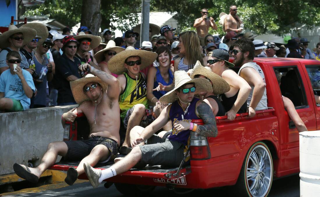 Summernats visitors cruise around the EPIC grounds. Picture: Jeffrey Chan