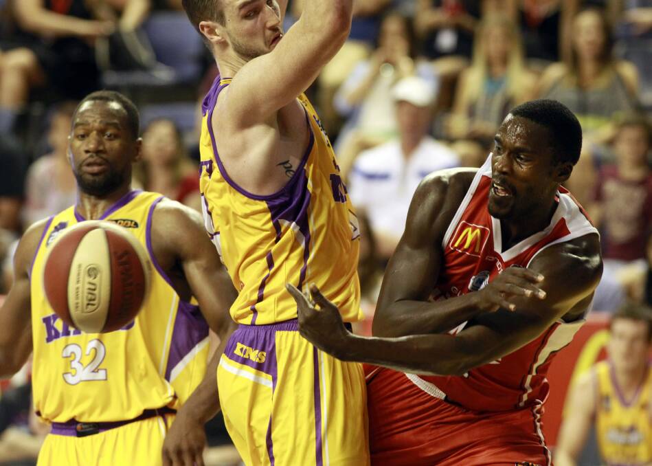The Hawks beat the Kings 73-69 at the Sydney Entertainment Centre. Picture: ANDY ZAKELI