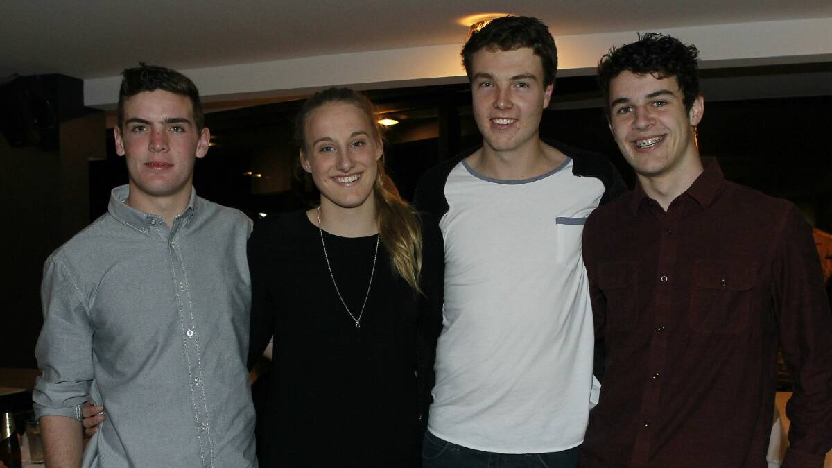 Nick Stacey, Lisa Ups, Cameron Daly and Nick Farrar at Harbourfront Restaurant.